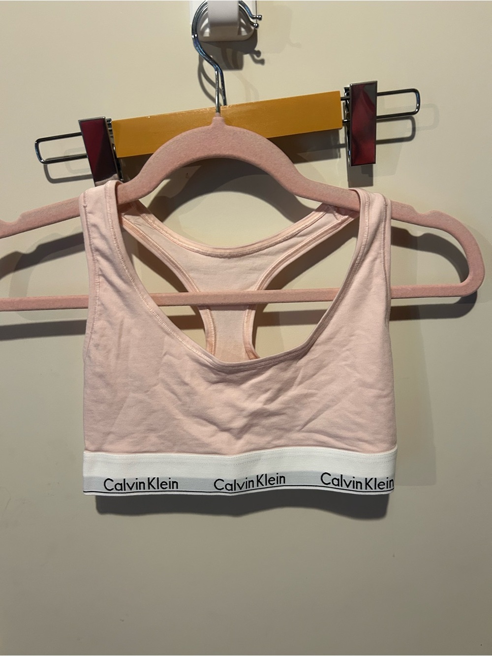 Baby pink Calvin Klein bra